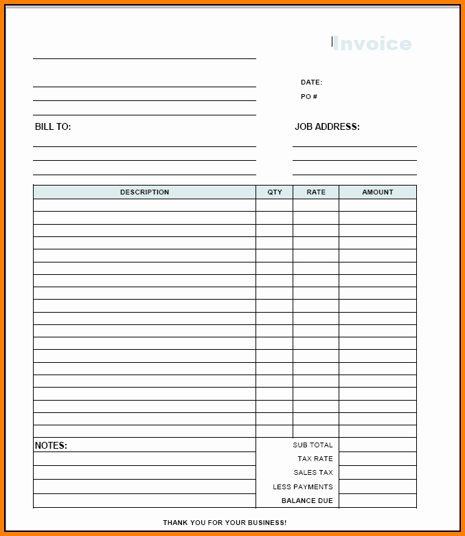 Contractor Invoice Template Word Inspirational Contractor Invoice Template