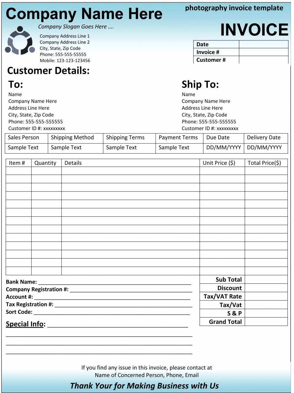 Contractor Invoice Template Word New Contractor Invoice Template Nz