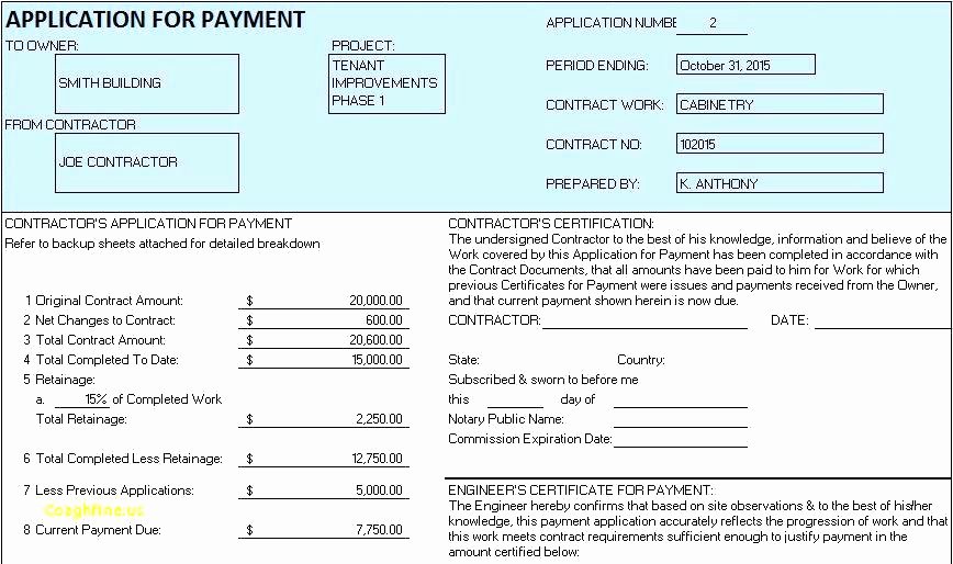 Contractor Payment Schedule Template Lovely Construction Payment Certificate Template Free Schedule