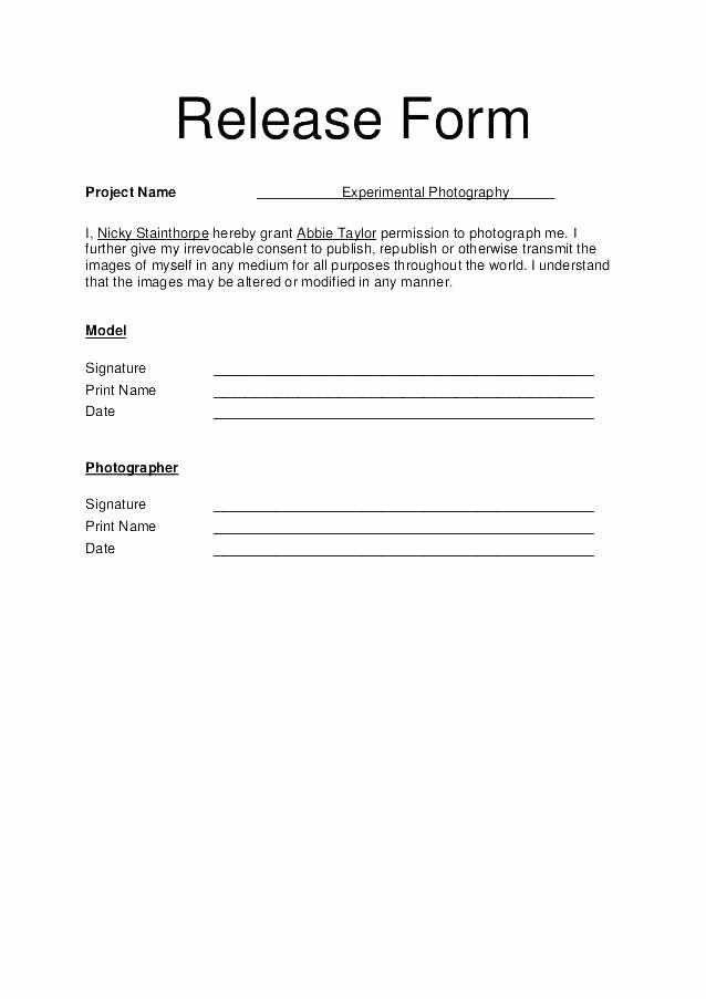 Copyright Release form Template Awesome Permission to Use Image Release form Graphy Copyright
