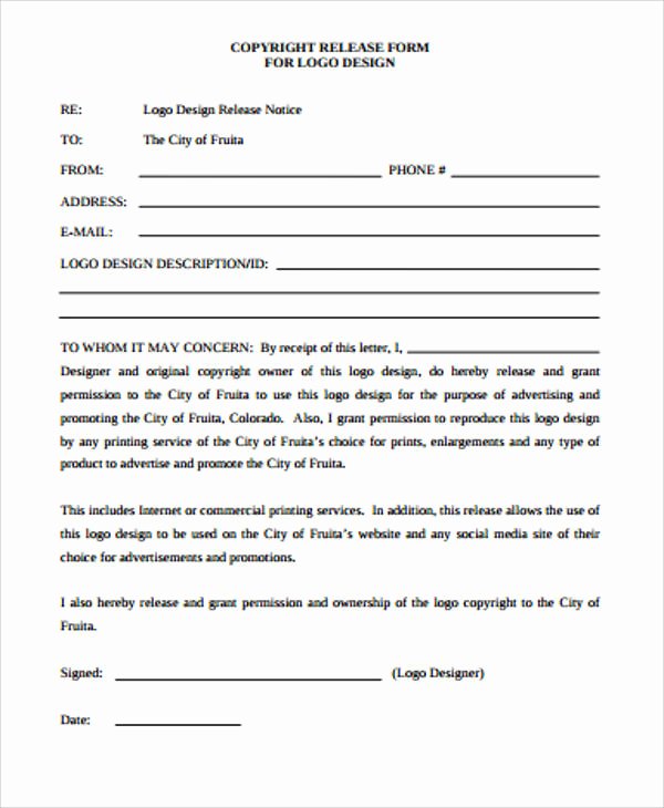 copyright release form