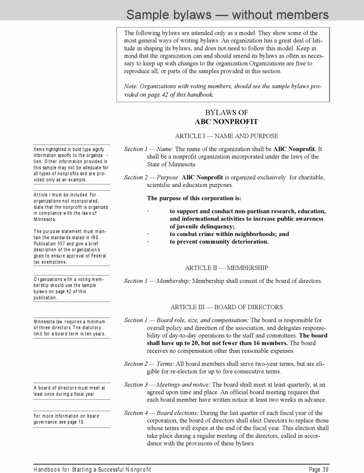 Corporate bylaws Template Free Inspirational 4 bylaws Template Free Download