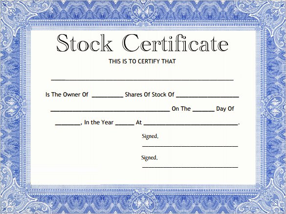 Corporate Stock Certificate Template Elegant 23 Stock Certificate Templates Psd Vector Eps