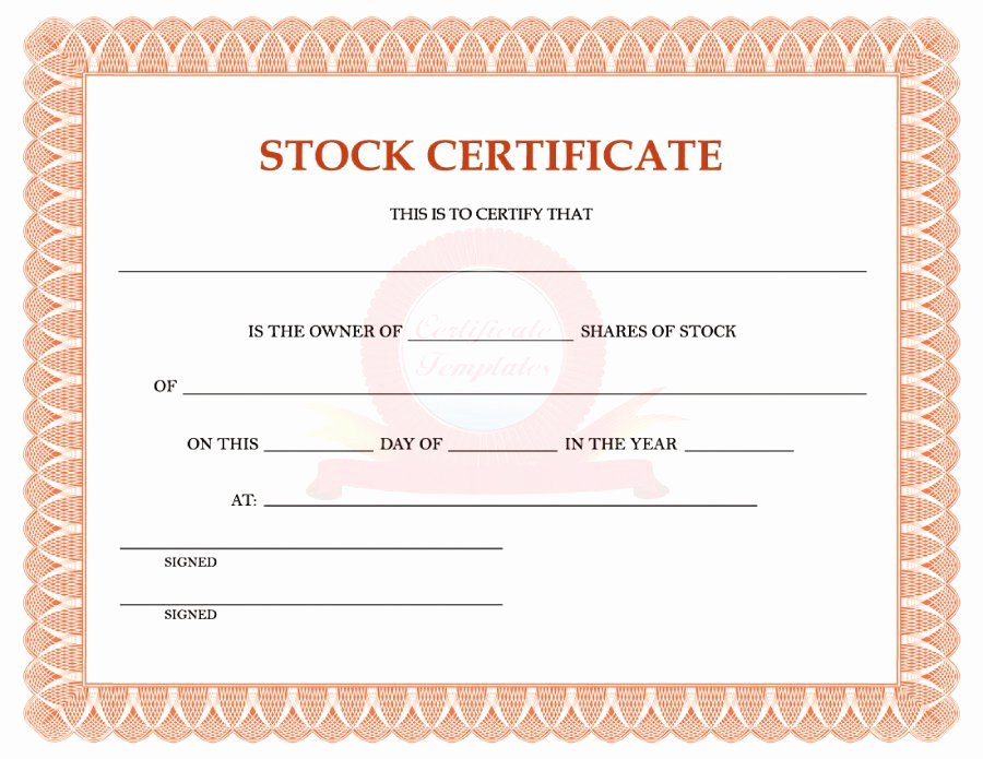 Corporate Stock Certificate Template Unique 40 Free Stock Certificate Templates Word Pdf