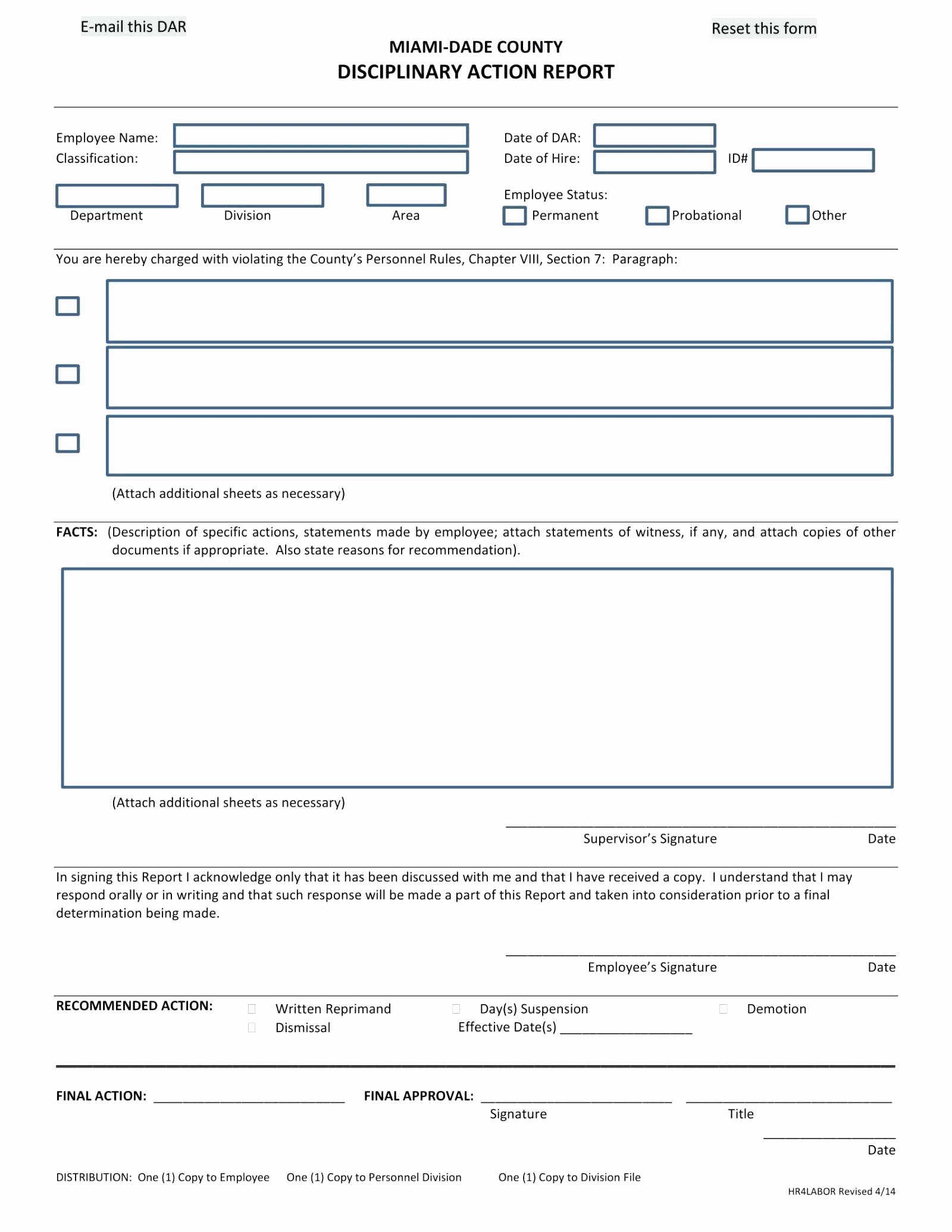 Corrective Action Template Word New Corrective Action form – Campuscareer