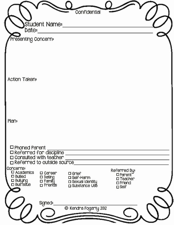 Counseling Case Notes Template Awesome Nice Case Notes format Counselor
