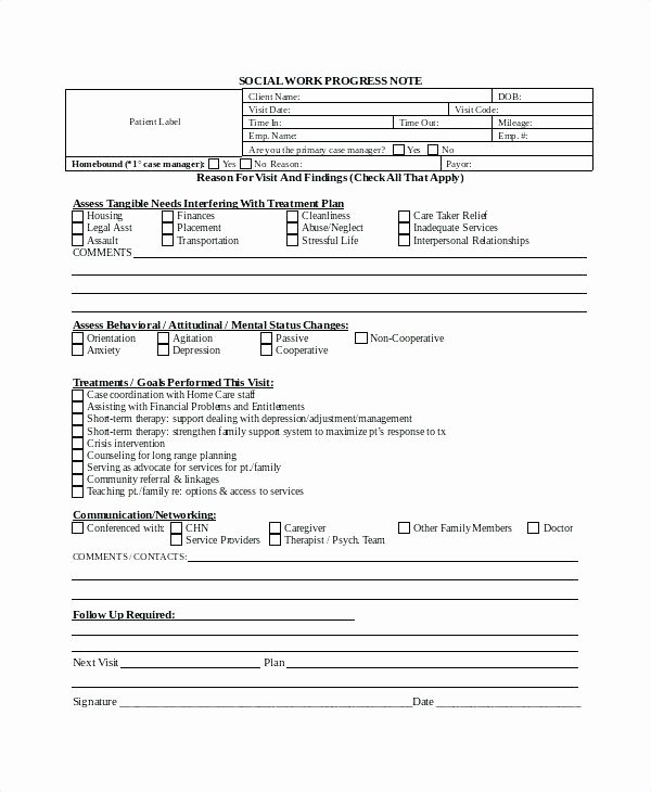 Counseling Case Notes Template Best Of Treatment Plan Template social Work