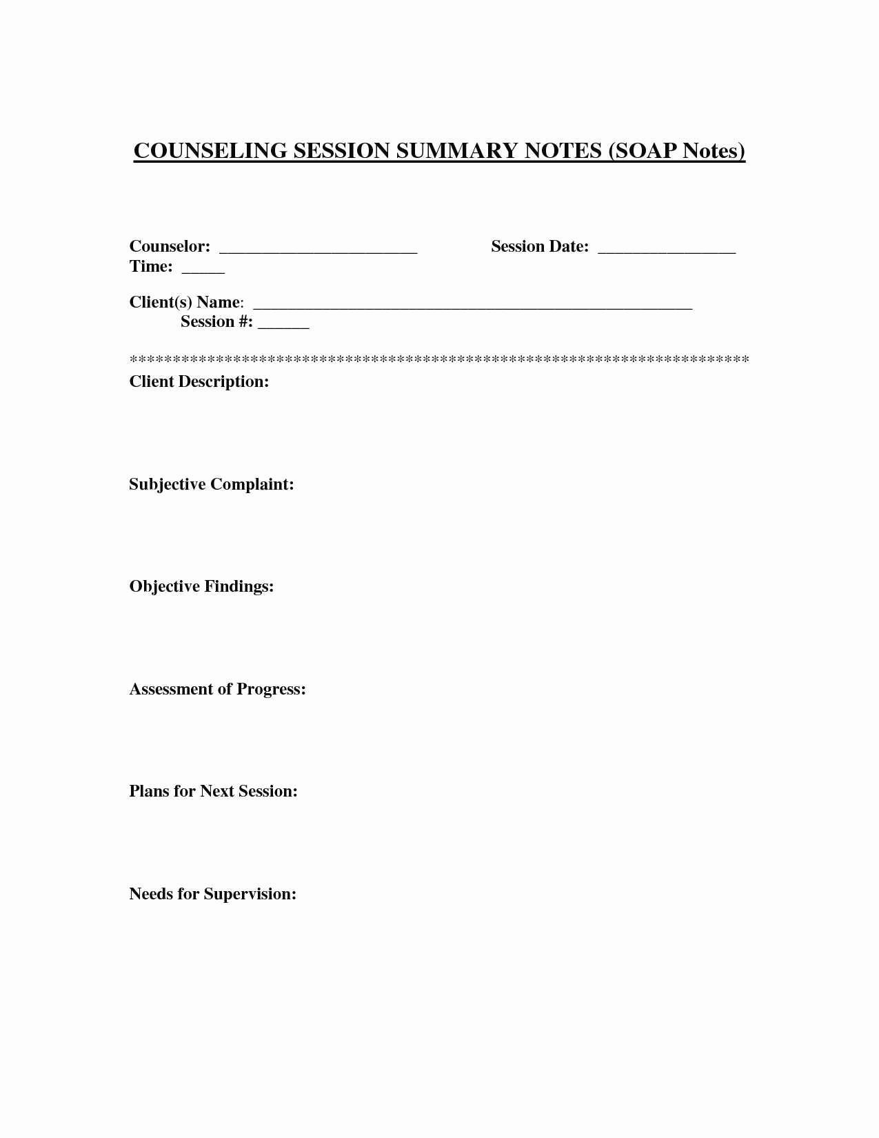 Counseling Case Notes Template Lovely Unique Counseling Progress Notes Template Pdf