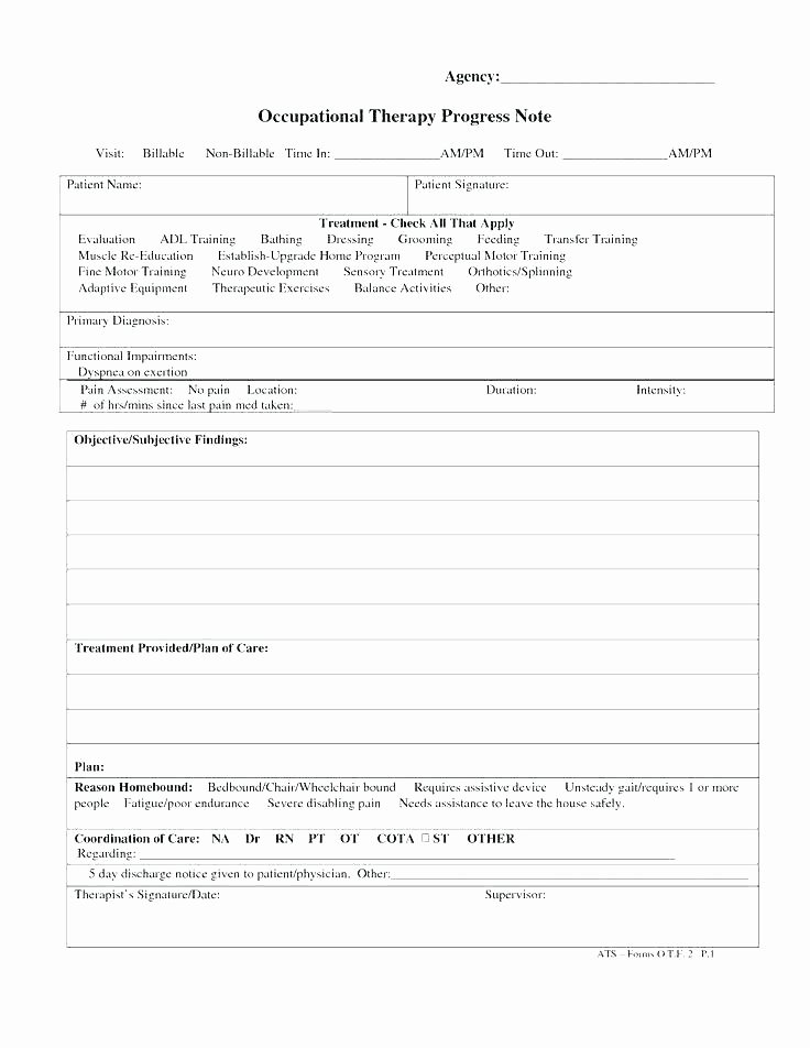 counselling notes template