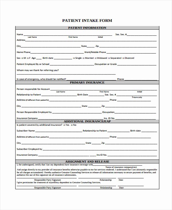 Counseling Intake form Template Best Of Counseling Intake form Template – Versatolelive