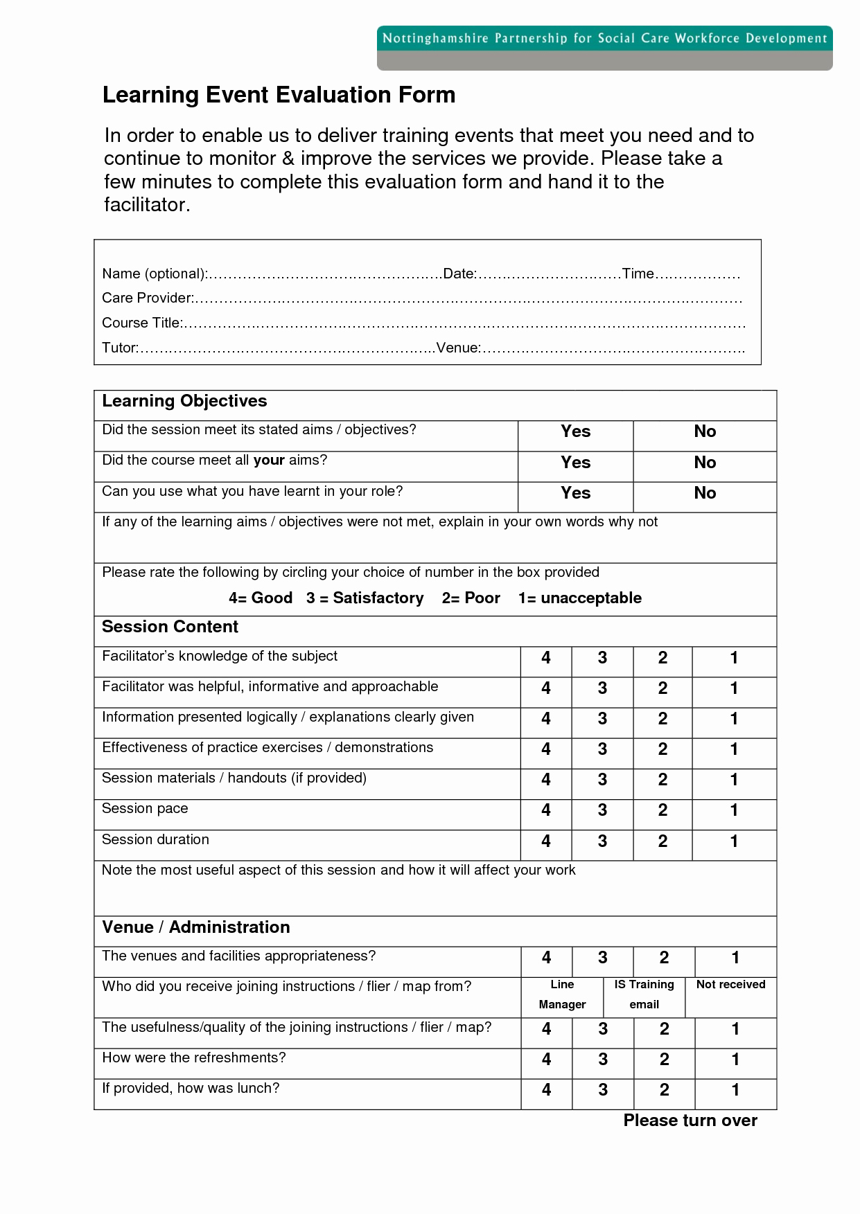 Course Evaluation form Template Awesome 4 Feedback form Template Outline Templates Trainer