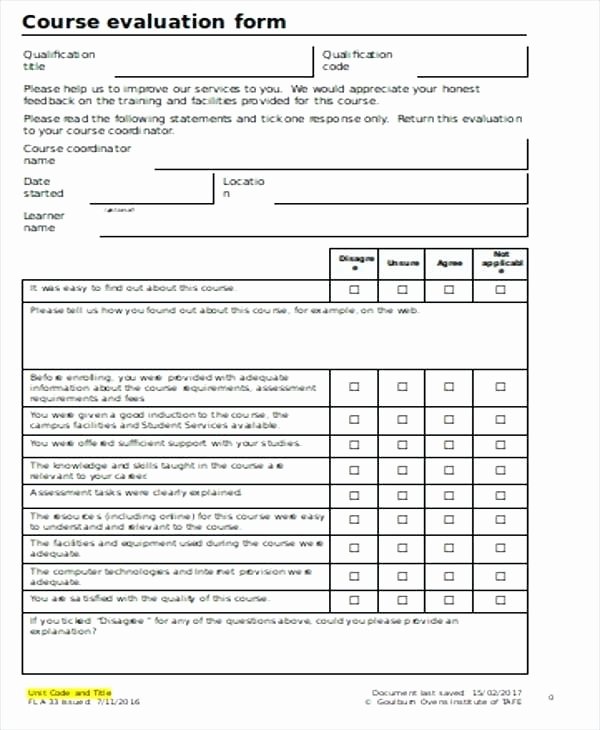 Course Evaluation Template Word Best Of Image Boring Course Evaluation Survey Class Template