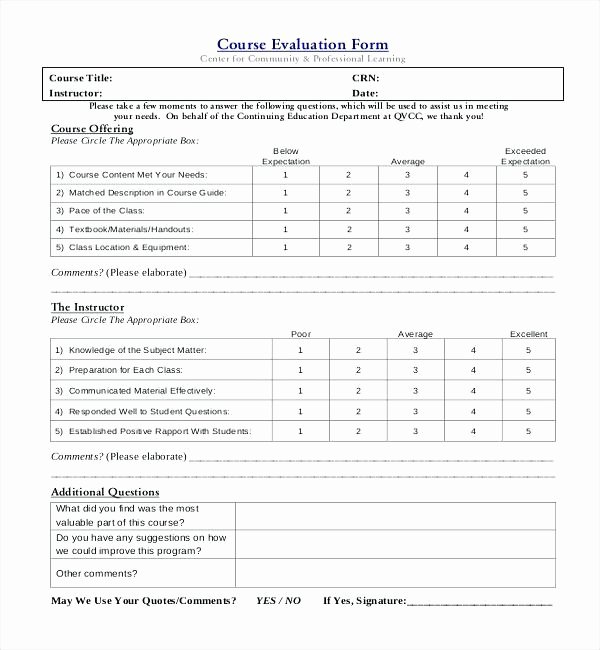Course Evaluation Template Word Fresh Conference Evaluation form Template top Result Survey