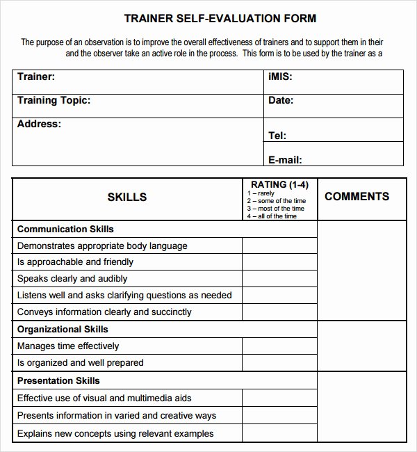 Course Evaluation Template Word Inspirational Training Evaluation form 17 Download Free Documents In