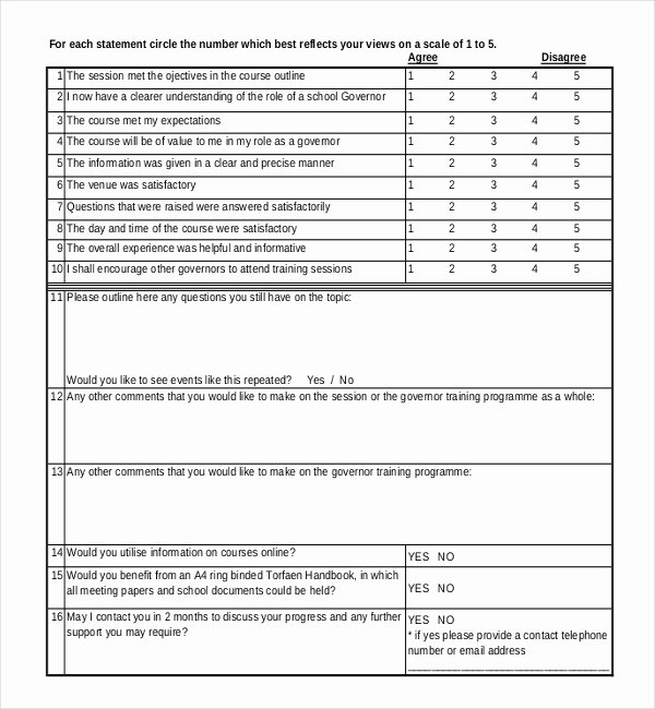Course Evaluation Template Word Luxury Training Survey Templates – 9 Free Word Excel Pdf