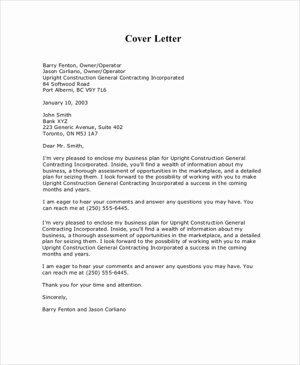 Cover Letter Template Doc Awesome 8 Sample Business Proposal Cover Letters – Pdf Word