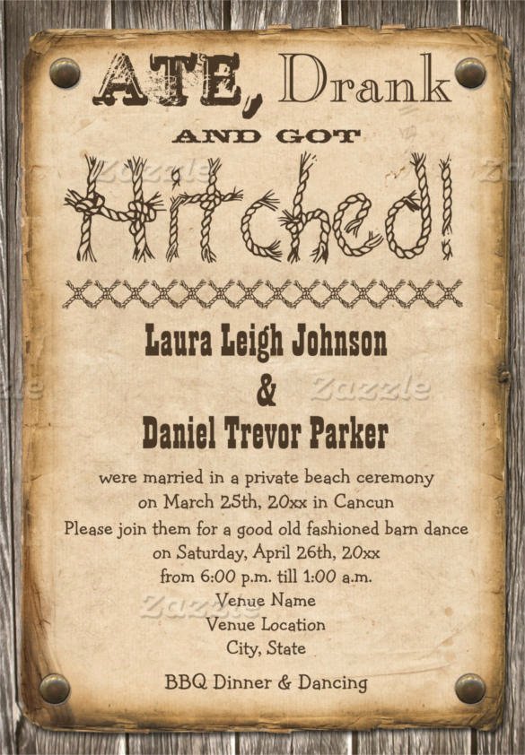Cowboy Invitations Template Free Lovely 28 Western Wedding Invitation Templates – Free Sample