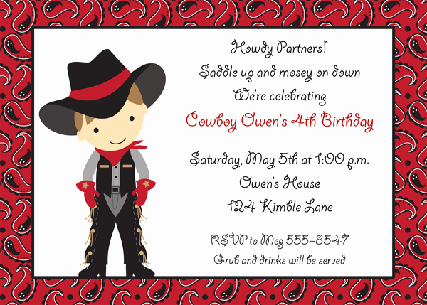 Cowboy Invitations Template Free New Party Invitation Templates Cowboy Party Invitations