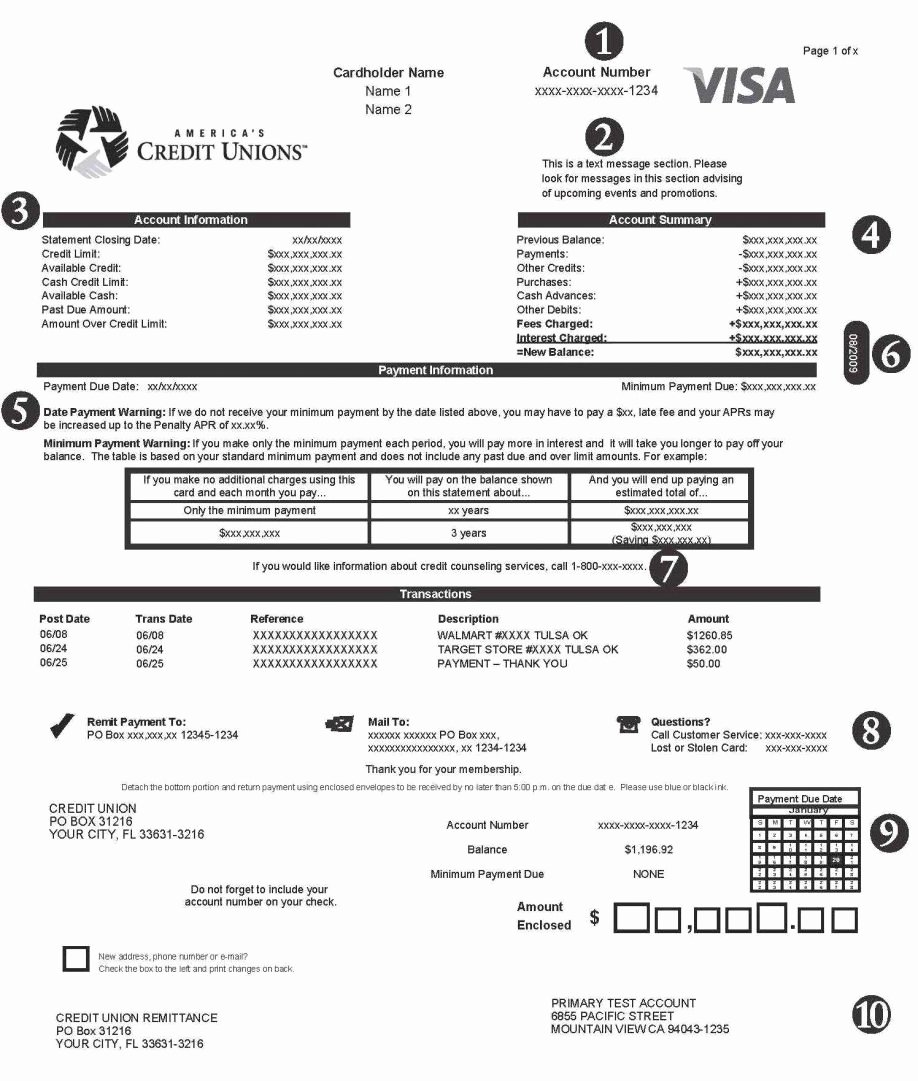 Credit Card Statement Template Unique Example Credit Card Statement Financial Letter Sample Pdf