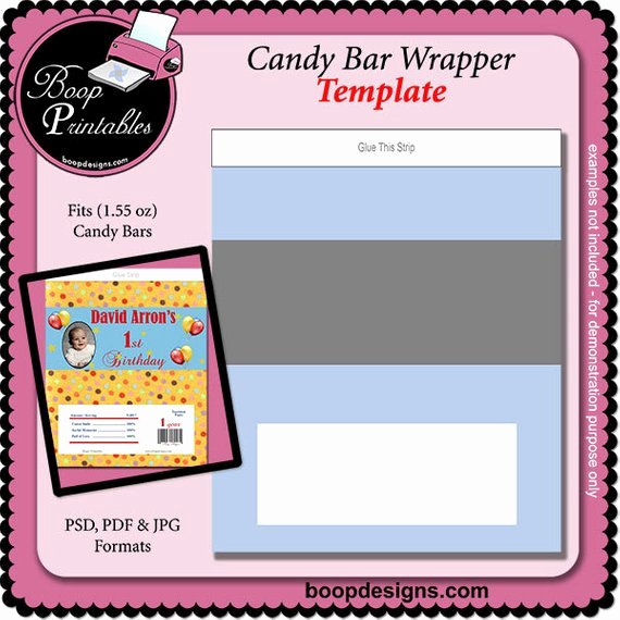candy bar wrapper t or party favor