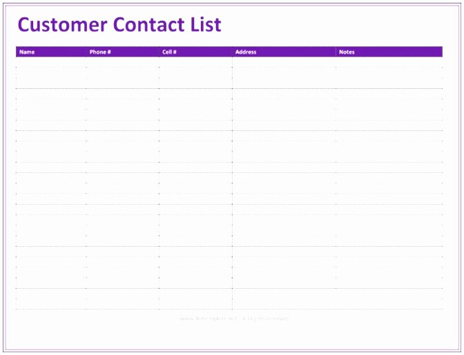 Customer Contact List Template Inspirational 6 Excel Mailing List Template Free Etora