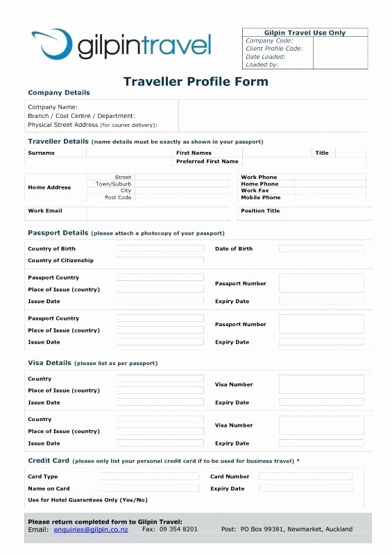Customer Profile Template Excel New Customer Profile Template Free Customer Profile Template