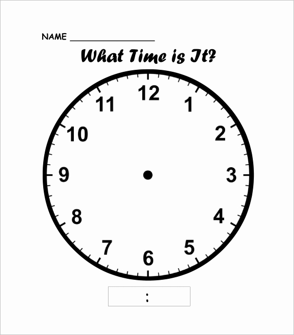 Customizable Clock Face Template Awesome Printable Clock Templates 17 Free Word Pdf format