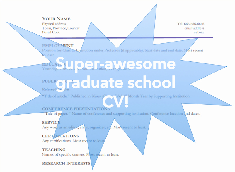 Cv Template Graduate School Best Of Academic Cv Template Graduate School Business Proposal
