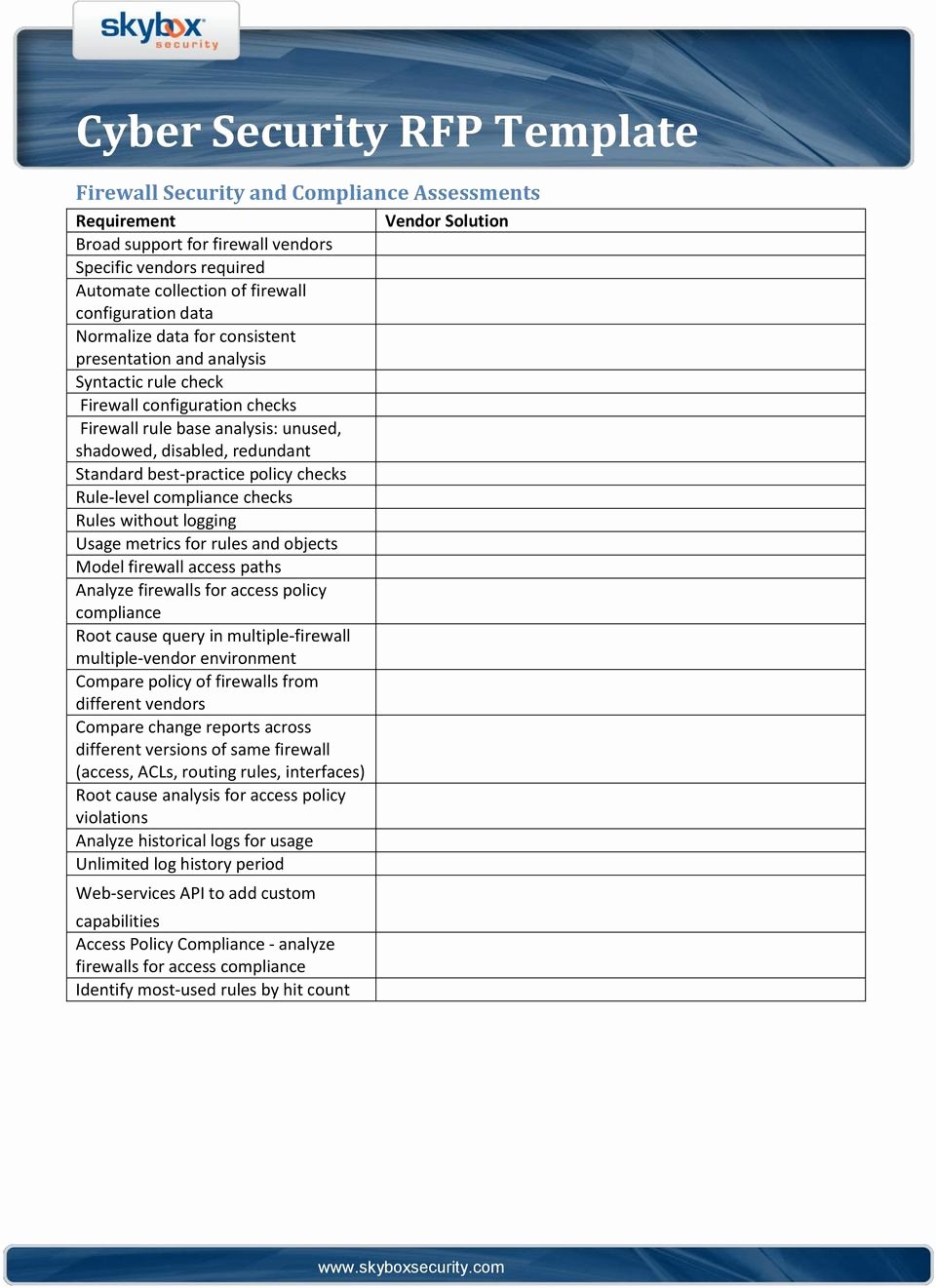 Cyber Security Policy Template Beautiful Cyber Security Rfp Template Pdf