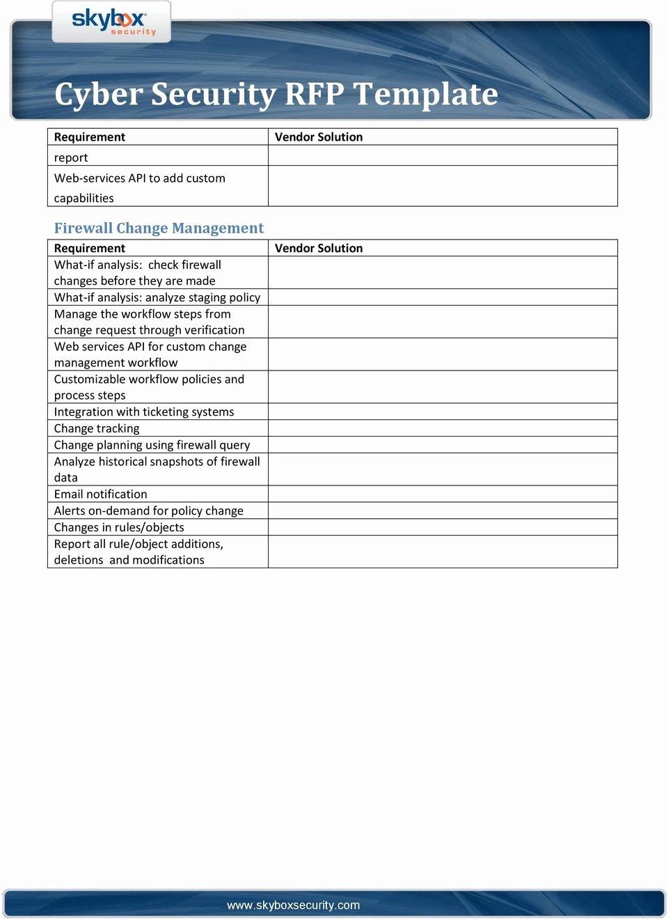 Cyber Security Policy Template Lovely Cyber Security Rfp Template Pdf