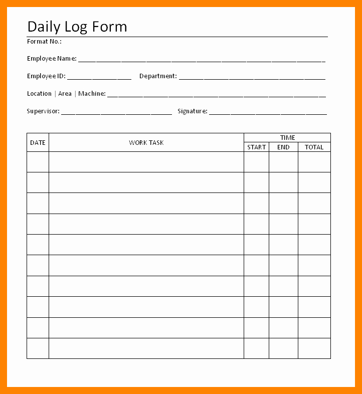 Daily Activity Report Template Awesome 10 Free Daily Activity Report Template