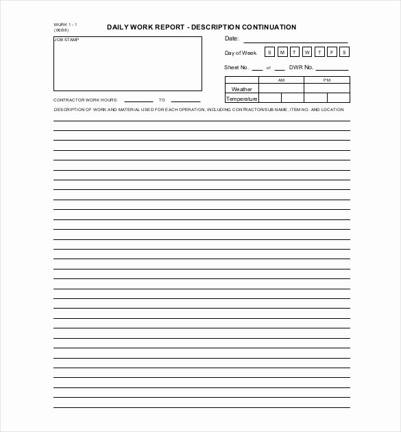 Daily Activity Report Template Awesome 24 Sample Daily Report Templates Pdf Ms Word