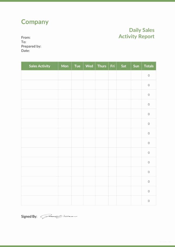 Daily Activity Report Template Awesome 25 Sales Report Templates Doc Pdf Excel Word