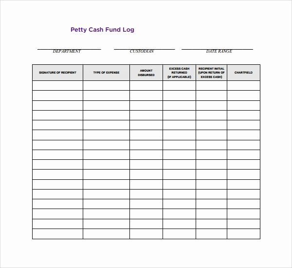 Daily Call Log Template Unique Sample Petty Cash Log Template 9 Free Documents In Pdf