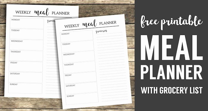 Daily Meal Plan Template Best Of Free Printable Meal Planner Template Paper Trail Design