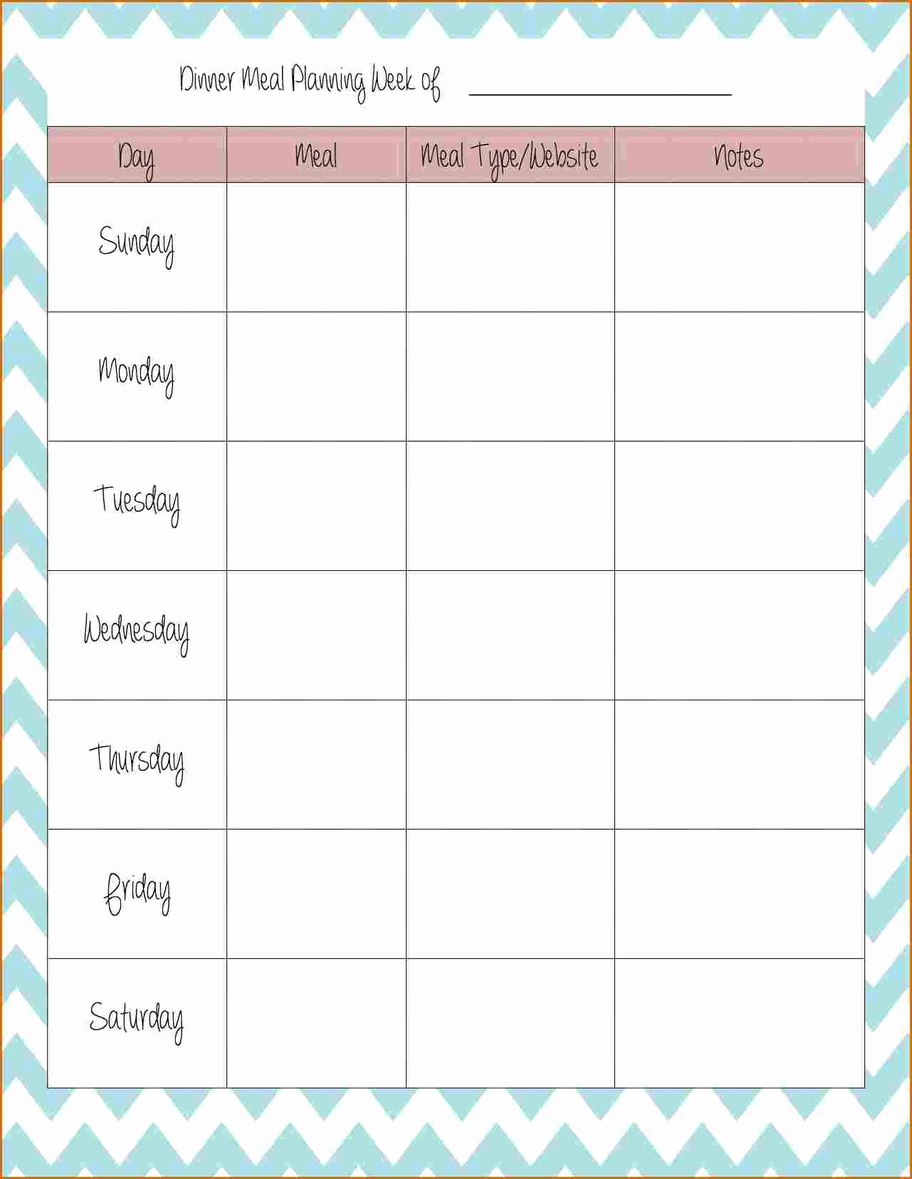 Daily Meal Plan Template Elegant 5 Daily Meal Plan Template