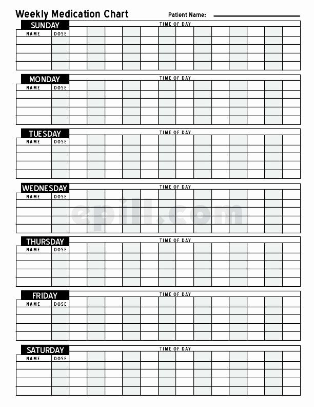 Daily Medication Schedule Template Luxury Free Medication Schedule E Pill Medication Chart