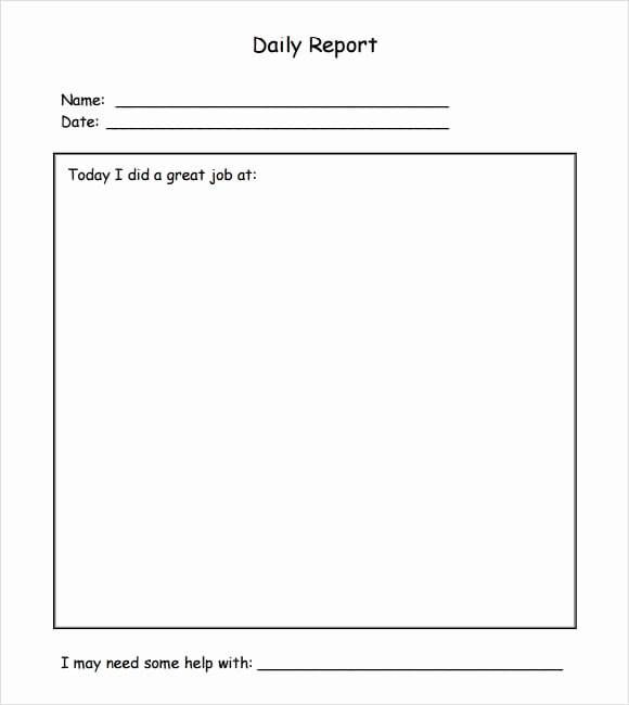 Daily Report Template Word Awesome 10 Daily Report Templates Word Excel Pdf formats