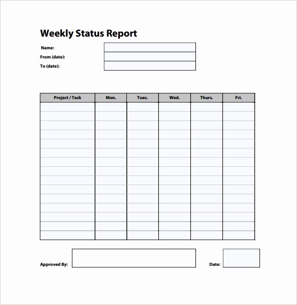Daily Status Report Template Best Of Free Weekly Report Template 12 Excel Powerpoint Word