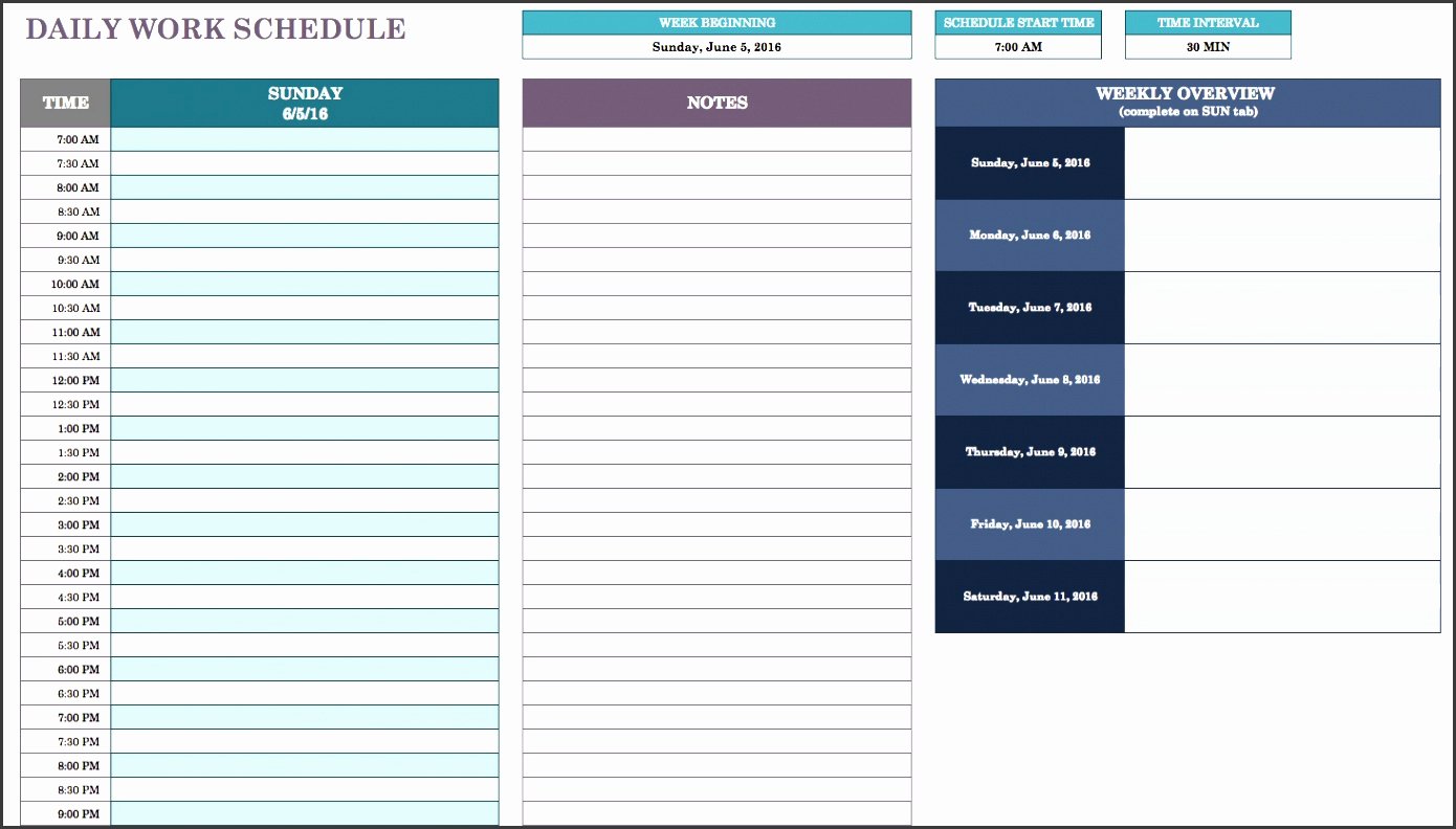 Daily Work Schedule Template Inspirational 6 Daily Work Schedule Template Sampletemplatess