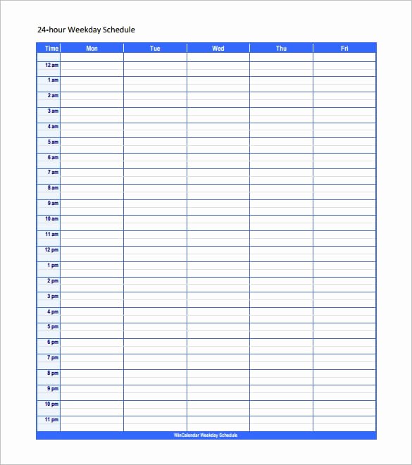 Daily Work Schedule Template Lovely 9 Daily Work Schedule Templates Excel Templates
