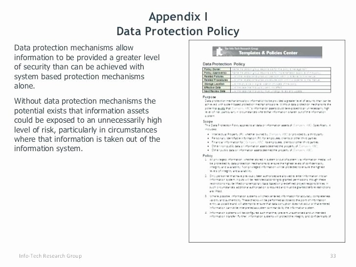 Data Security Policy Template New Information Security Policy Template Free