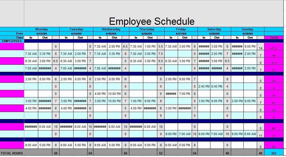 Daycare Staff Schedule Template Elegant Collection Daycare Employee Work Schedule Template S