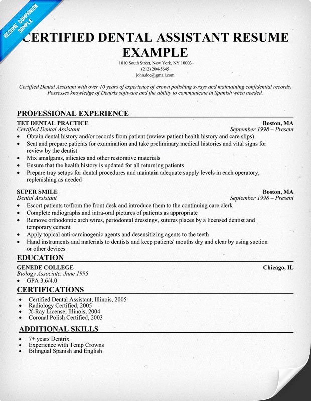 Dental assistant Resume Template Awesome Dental Resume Examples &amp; Writing Tips