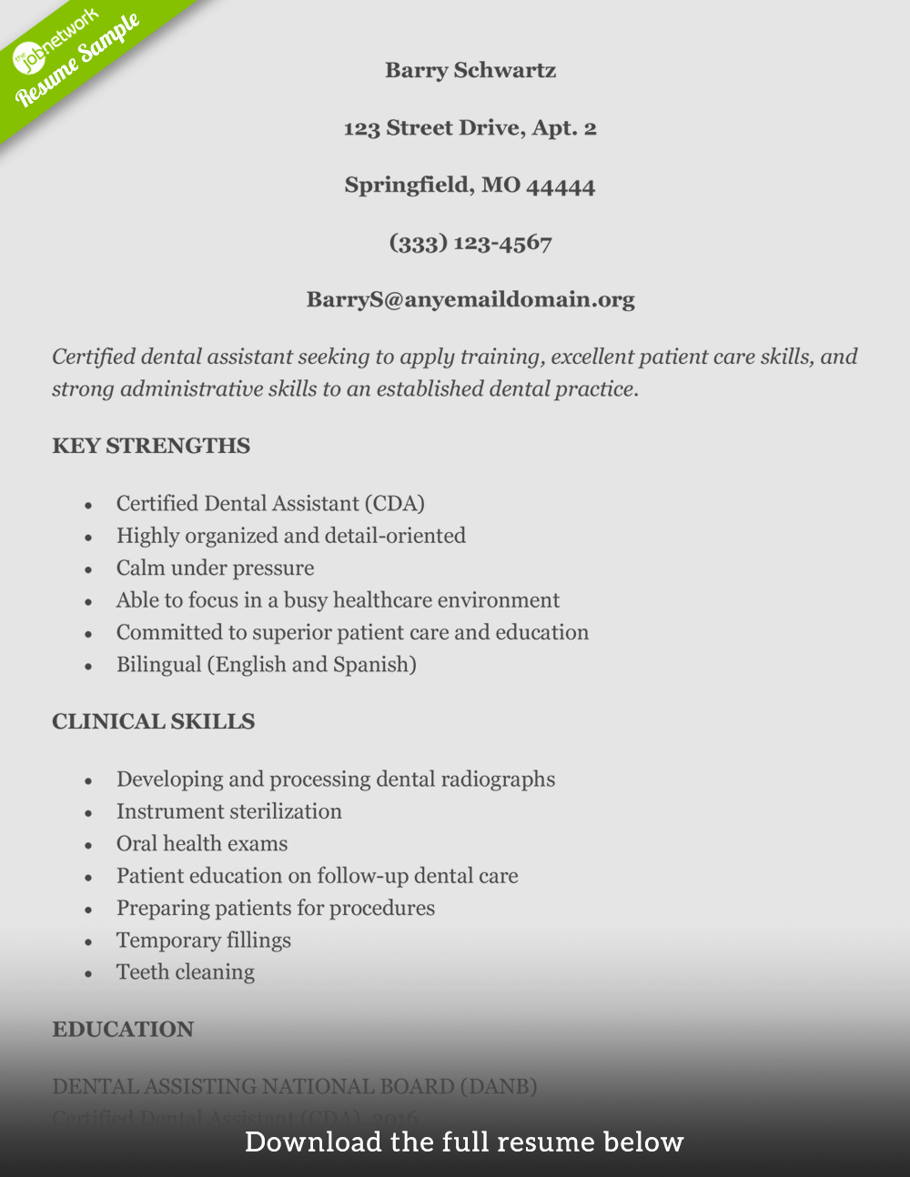 Dental assistant Resume Template Luxury How to Build A Great Dental assistant Resume Examples