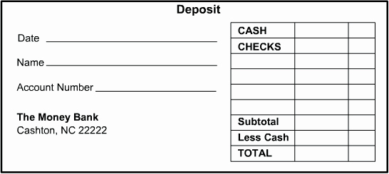 Deposit Slip Template Excel Lovely 4 Deposit Slip Templates Excel Xlts
