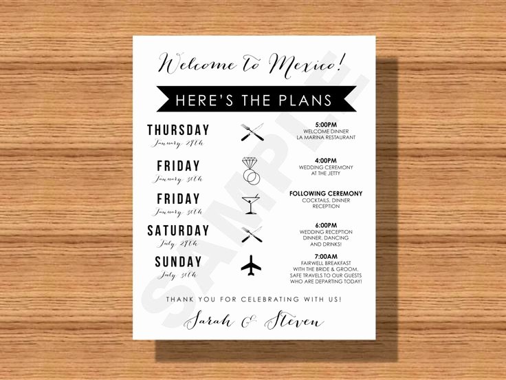 Destination Wedding Itinerary Template Fresh 25 Best Ideas About Wedding Weekend Itinerary On