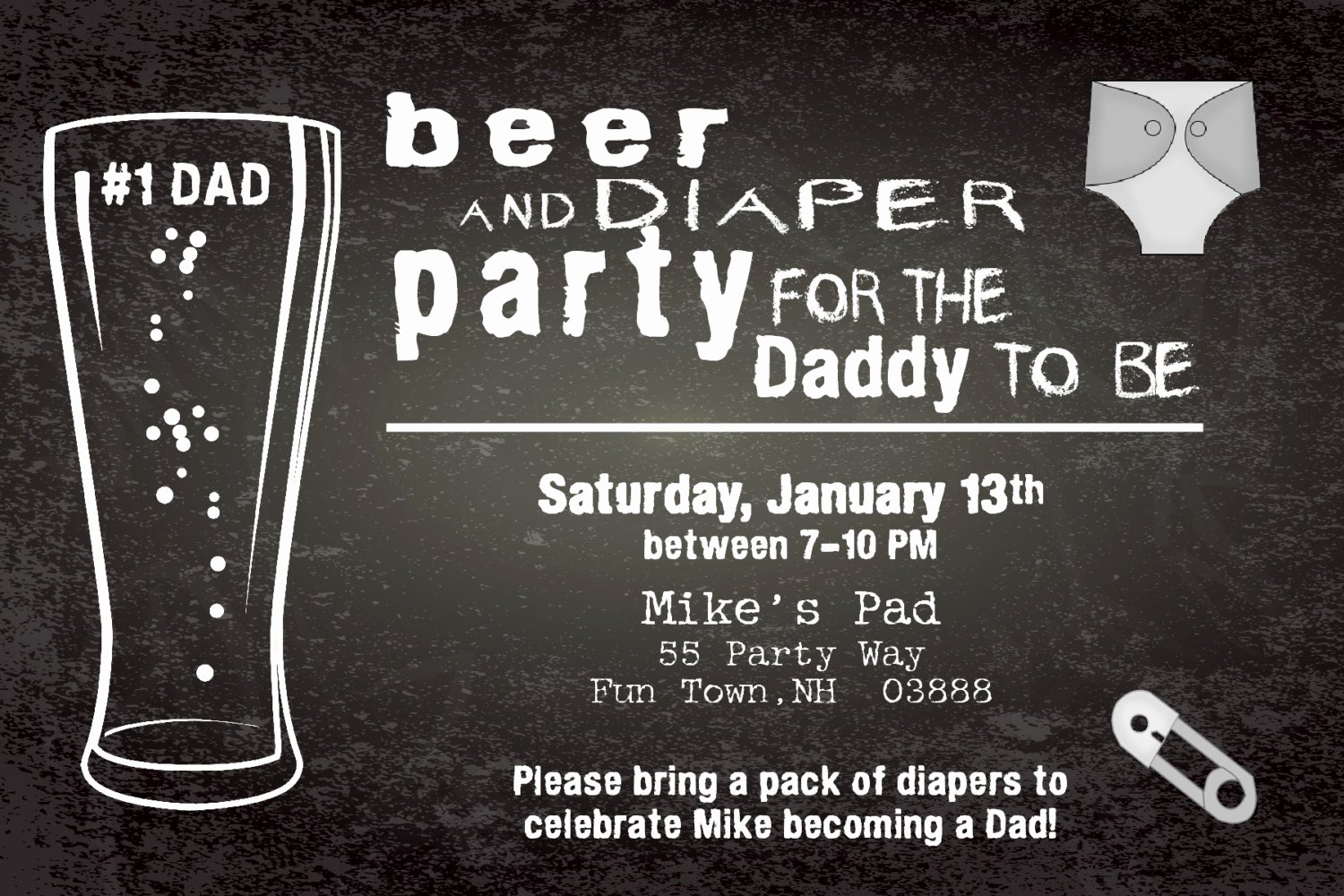 Diaper Party Invitation Template Awesome Beer and Diaper Shower Invitation Boy Man Shower Man Diaper
