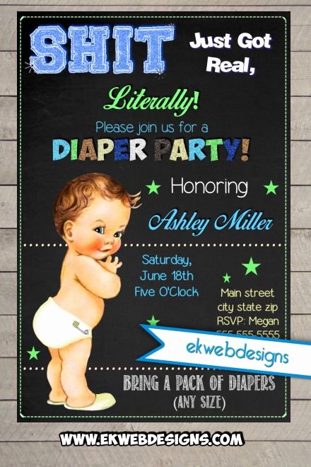 Diaper Party Invitation Template Luxury Diaper Party Invitations Neutral or Its A Boy Baby