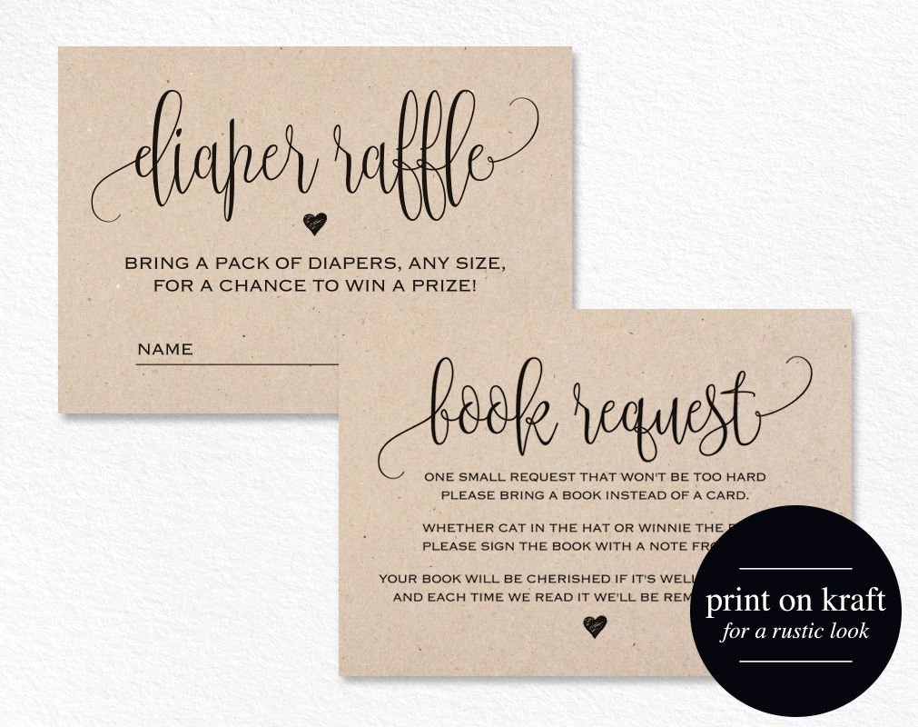 Diaper Raffle Template Free Elegant Book Request Card Diaper Raffle Book Request Printable